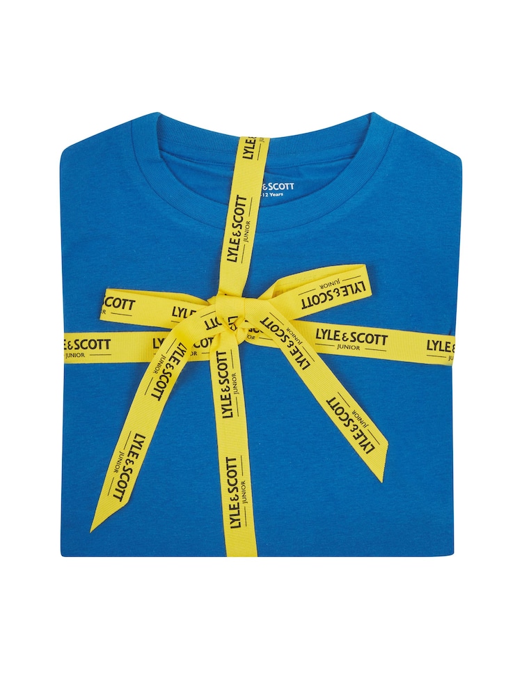 Lyle & Scott Blue Sleepwear Shorts Boys Prince Set - Image 6 of 6