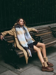 Tan Brown Standard/Wide Fit Forever Comfort® Borg Chunky Ankle Boots - Image 3 of 10
