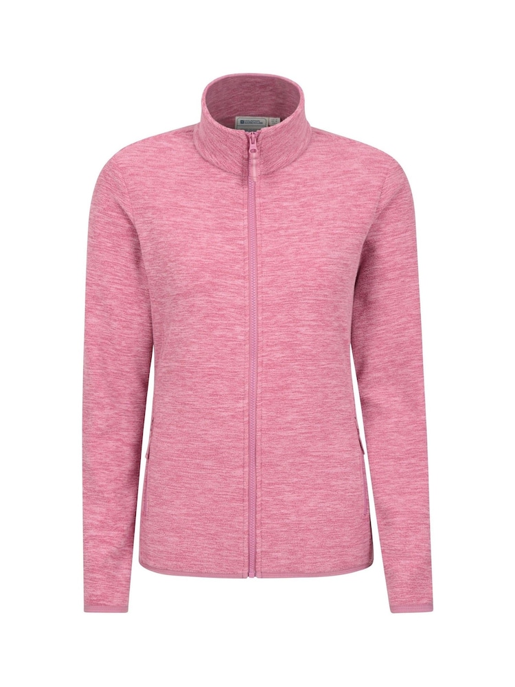 Mountain Warehouse Mid Pink Womens Snowdon Melange II Full-Zip Fleece - Image 1 of 5