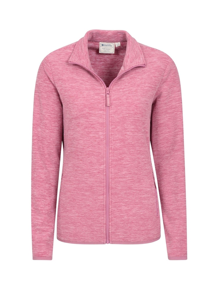 Mountain Warehouse Mid Pink Womens Snowdon Melange II Full-Zip Fleece - Image 4 of 5
