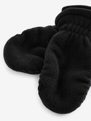Black Fleece Mittens (3mths-6yrs) - Image 3 of 3