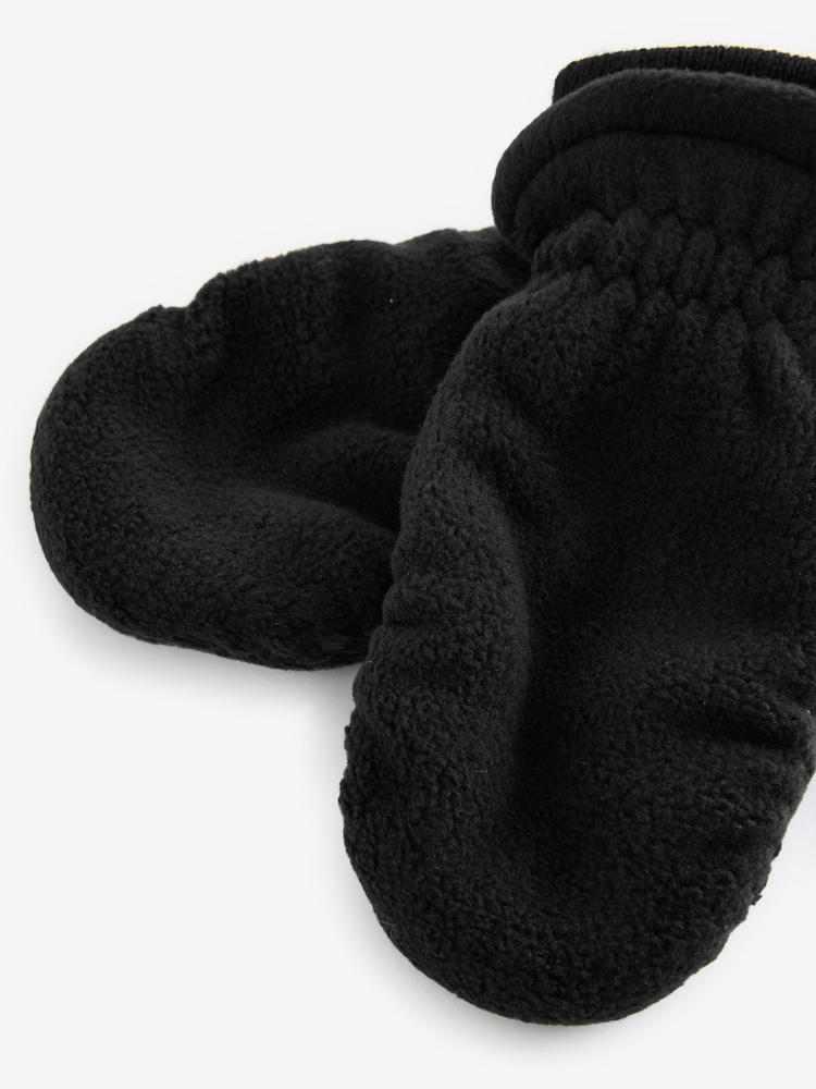 Black Fleece Mittens (3mths-6yrs) - Image 3 of 3