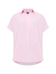 French Connection Pink Crepe Light Sleeveless Popover Shirt - Image 4 of 4