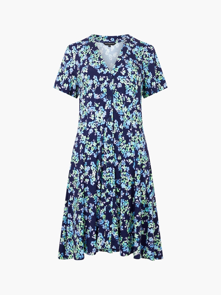 French Connection Blue Benedetta Meadow V-Neck Dress - Image 4 of 4