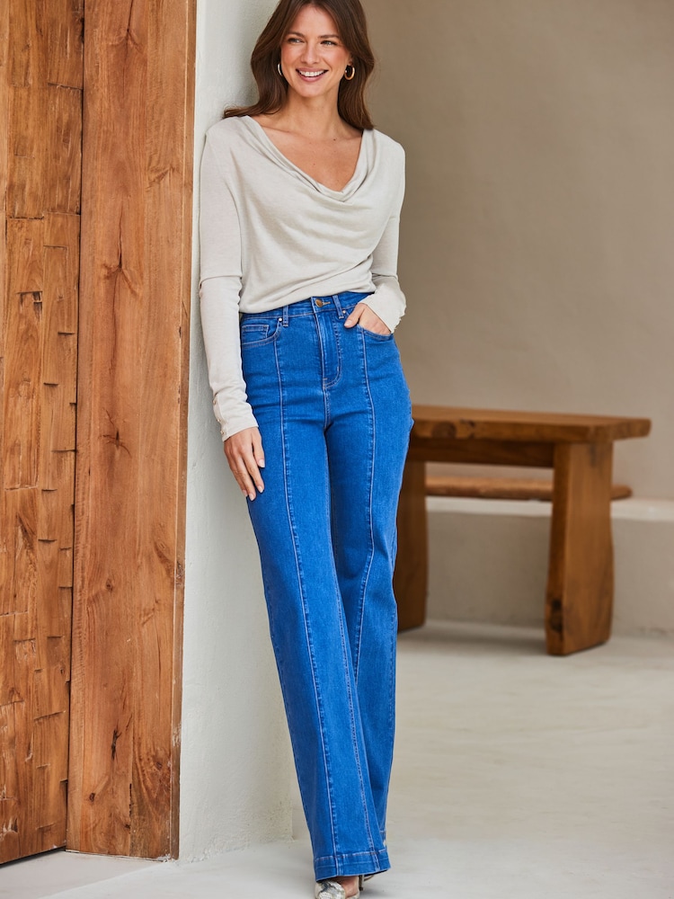 Sosandar Metallic Cowl Neck Top - Image 5 of 5