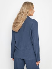 Long Tall Sally Blue LTS Tall Black Linen Blazer - Image 3 of 4