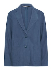 Long Tall Sally Blue LTS Tall Black Linen Blazer - Image 4 of 4