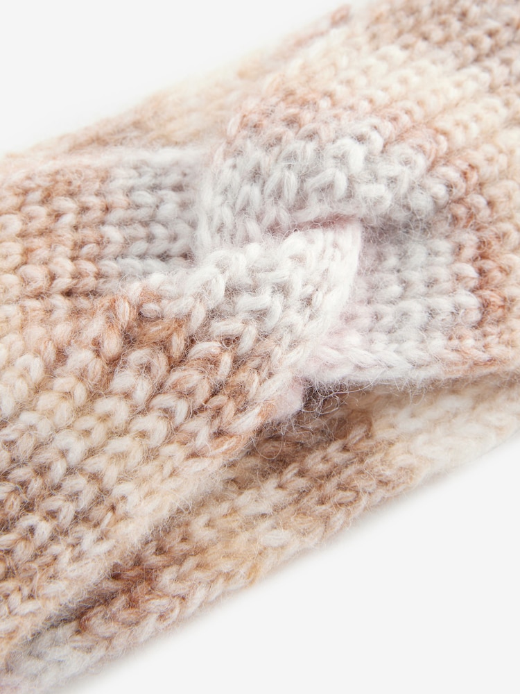 Pink Ombre Stripe Knitted Headband - Image 4 of 4