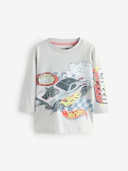 Grey Hot Wheels 100% Cotton Long Sleeves T-Shirt (9mths-8yrs) - Image 1 of 4