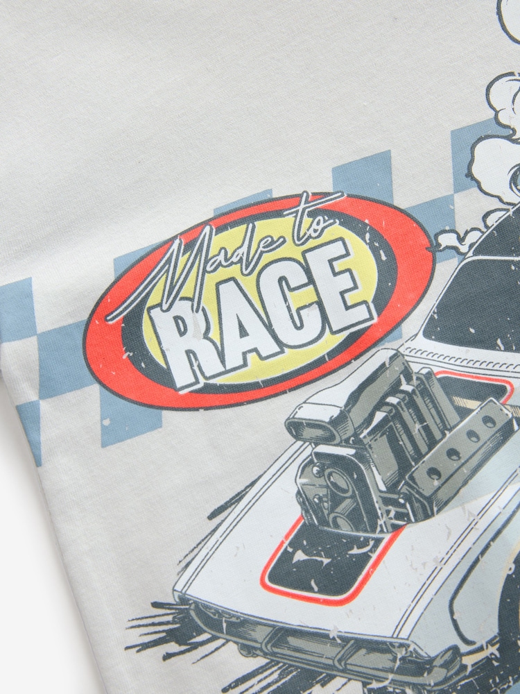 Grey Hot Wheels 100% Cotton Long Sleeves T-Shirt (9mths-8yrs) - Image 4 of 4