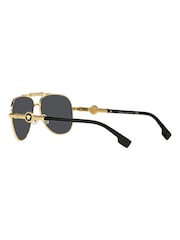 Versace Gold Ve2236 Pilot Sunglasses - Image 7 of 9