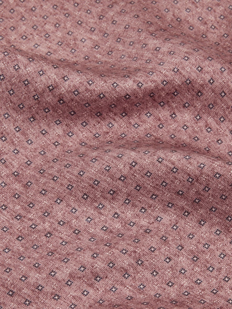 Reiss Dusty Pink Marasusa Reversible Silk Pocket Square - Image 5 of 5