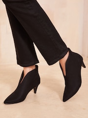 Friends Like These Black Low Heel Faux Suede Formal Boot - Image 2 of 4