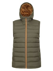 Mountain Warehouse Green Seasons Mens Water-Resistant Hooded Padded Gilet - Image 1 of 5