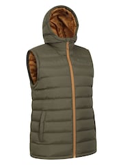 Mountain Warehouse Green Seasons Mens Water-Resistant Hooded Padded Gilet - Image 2 of 5