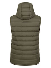 Mountain Warehouse Green Seasons Mens Water-Resistant Hooded Padded Gilet - Image 3 of 5