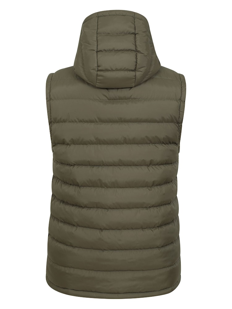 Mountain Warehouse Green Seasons Mens Water-Resistant Hooded Padded Gilet - Image 3 of 5