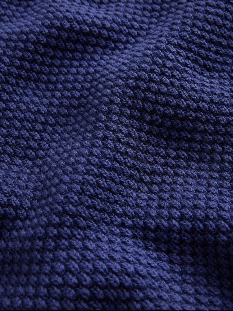 Boden Blue Chunky 100% Cotton Jumper - Image 3 of 3