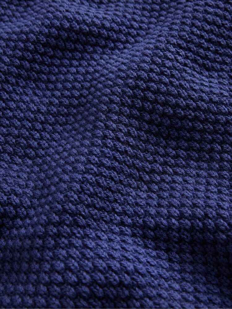 Boden Blue Chunky 100% Cotton Jumper - Image 3 of 3 Boden Blue Chunky 100% Cotton Jumper - Image 3 of 3