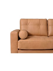 Halo Tan Brown Caufield Leather 3 Seater Sofa - Image 14 of 15