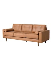 Halo Tan Brown Caufield Leather 3 Seater Sofa - Image 7 of 15