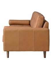 Halo Tan Brown Caufield Leather 3 Seater Sofa - Image 8 of 15