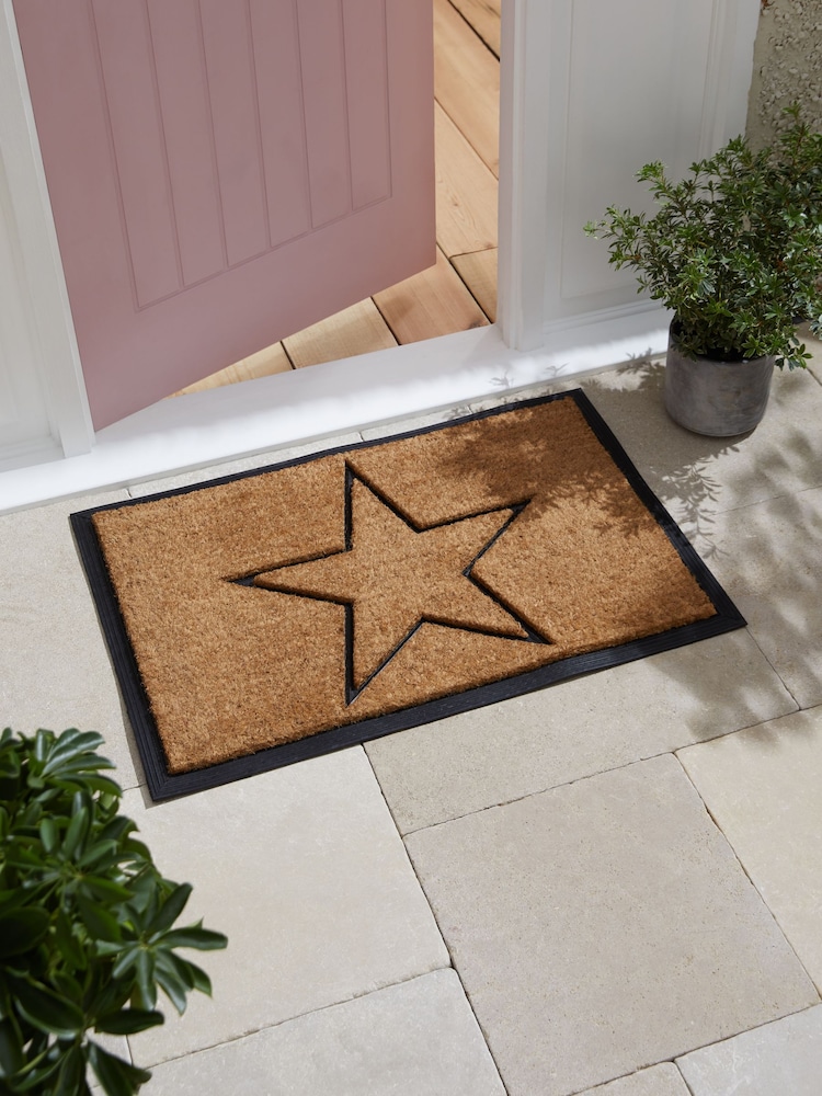 Natural Star Motif Doormat - Image 1 of 8