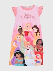 Brand Threads Pink Disney Princess Girls 100% Cotton Nightie - Image 1 of 5