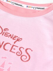 Brand Threads Pink Disney Princess Girls 100% Cotton Nightie - Image 3 of 5