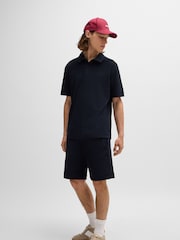 BOSS Blue 100% Cotton Towelling Polo Shirt - Image 1 of 5