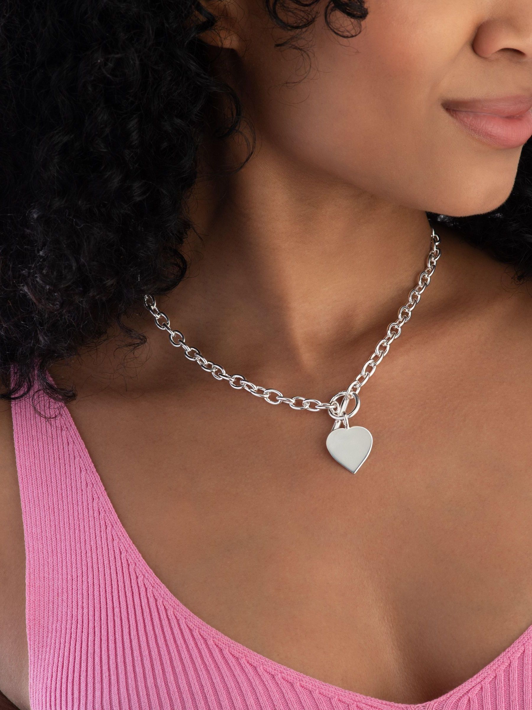 Beaverbrooks silver heart necklace sales