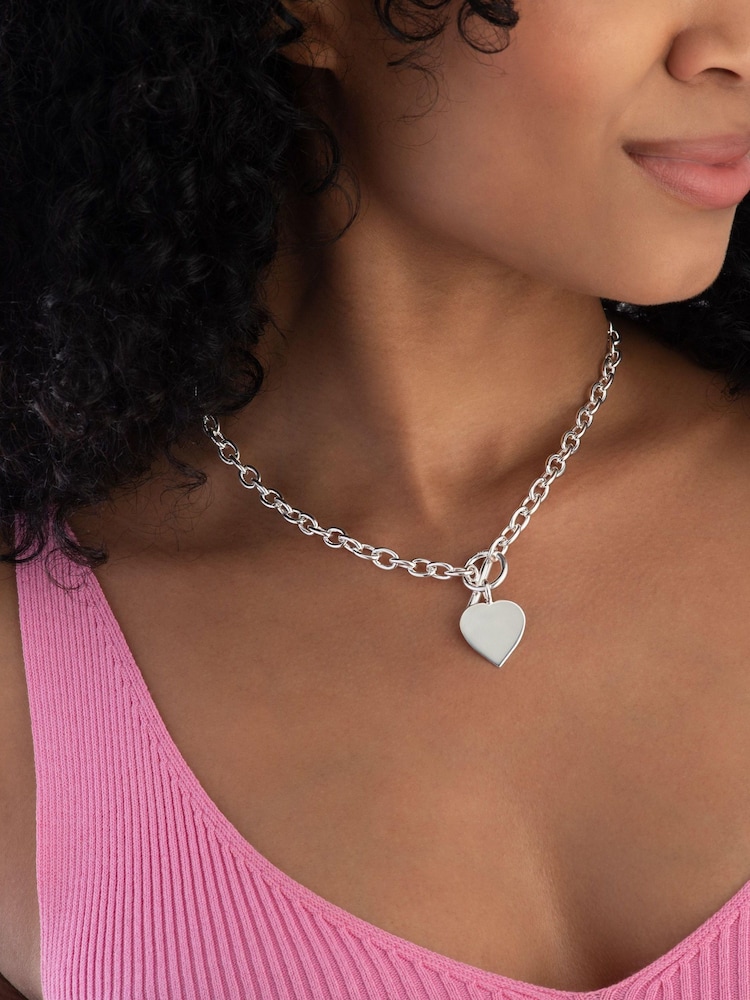 Beaverbrooks Sterling Silver Heart Necklace - Image 2 of 3