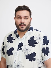 Blend Blue Floral Resort Short Sleeve Shirt - Image 3 of 5
