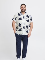 Blend Blue Floral Resort Short Sleeve Shirt - Image 4 of 5