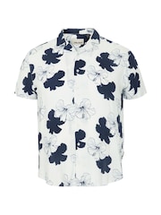 Blend Blue Floral Resort Short Sleeve Shirt - Image 5 of 5