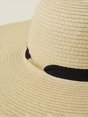Accessorize Natural Trim Floppy Hat - Image 2 of 3