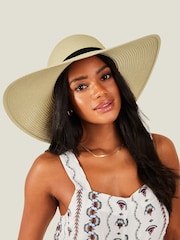 Accessorize Natural Trim Floppy Hat - Image 3 of 3