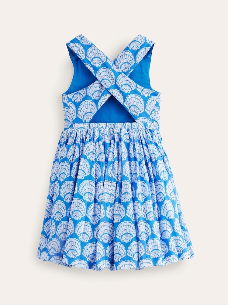 Boden Blue Cross Back Dress - Image 2 of 3 Boden Blue Cross Back Dress - Image 2 of 3