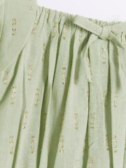 River Island Green Girls Milkmaid Linen Top - Image 3 of 3