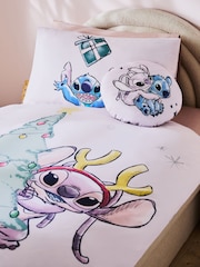 Lilo & Stitch Pink Christmas 100% Cotton Duvet Cover and Pillowcase Set - Image 5 of 7