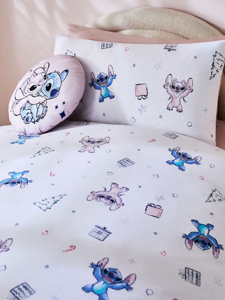 Lilo & Stitch Pink Christmas 100% Cotton Duvet Cover and Pillowcase Set - Image 6 of 7