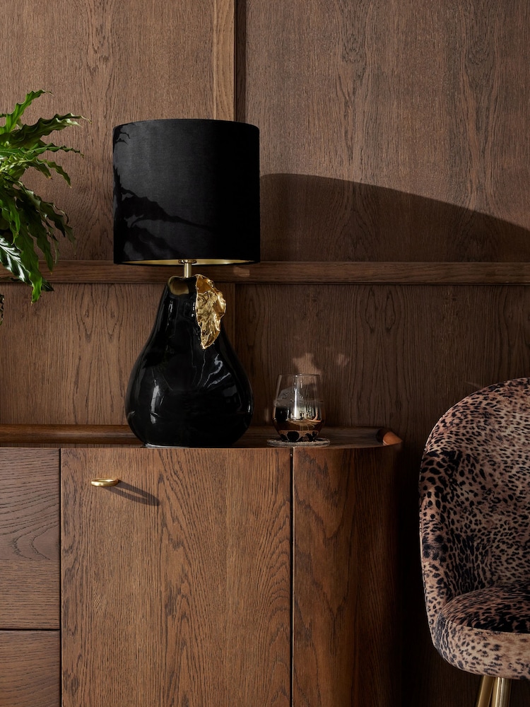 Black Pear Table Lamp - Image 2 of 5