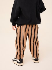 Brown/Black 100% Cotton Stripe Jersey Joggers (3mths-7yrs) - Image 3 of 8