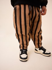 Brown/Black 100% Cotton Stripe Jersey Joggers (3mths-7yrs) - Image 5 of 8