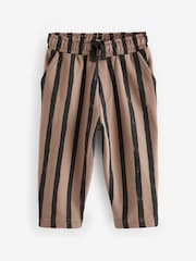 Brown/Black 100% Cotton Stripe Jersey Joggers (3mths-7yrs) - Image 6 of 8