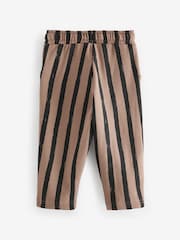 Brown/Black 100% Cotton Stripe Jersey Joggers (3mths-7yrs) - Image 7 of 8