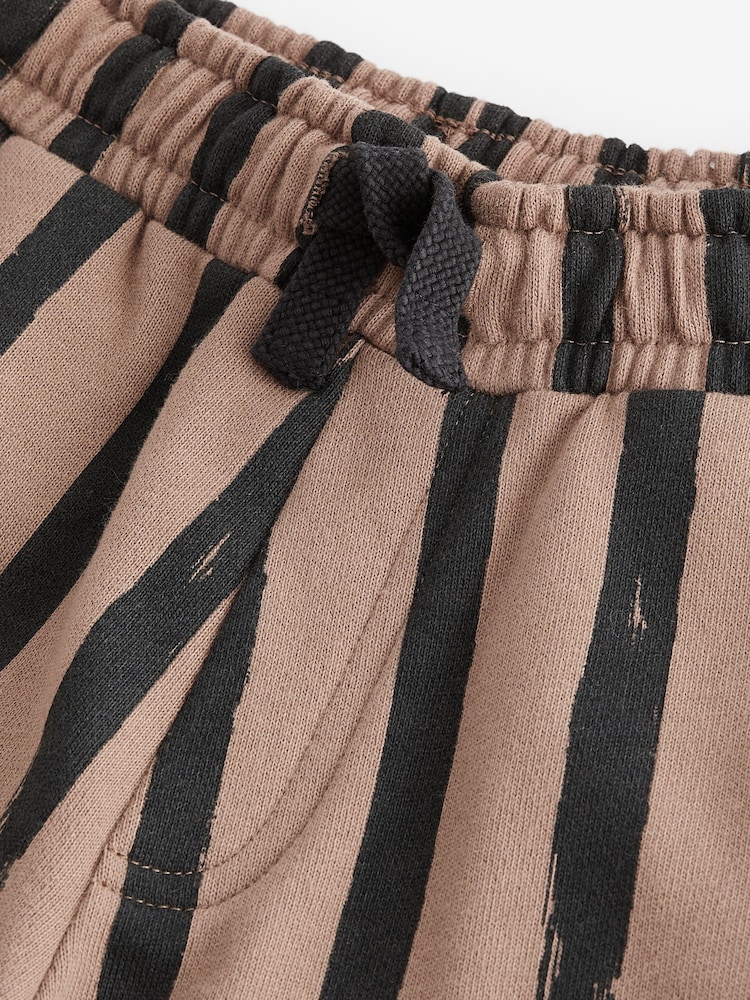 Brown/Black 100% Cotton Stripe Jersey Joggers (3mths-7yrs) - Image 8 of 8