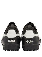 Gola Black/White Mens Ceptor Turf Microfibre Lace-Up Football Boots - Image 3 of 5