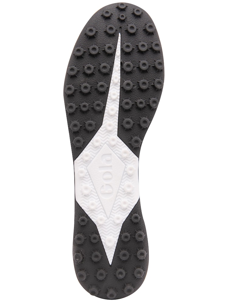 Gola Black/White Mens Ceptor Turf Microfibre Lace-Up Football Boots - Image 4 of 5