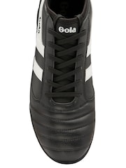 Gola Black/White Mens Ceptor Turf Microfibre Lace-Up Football Boots - Image 5 of 5